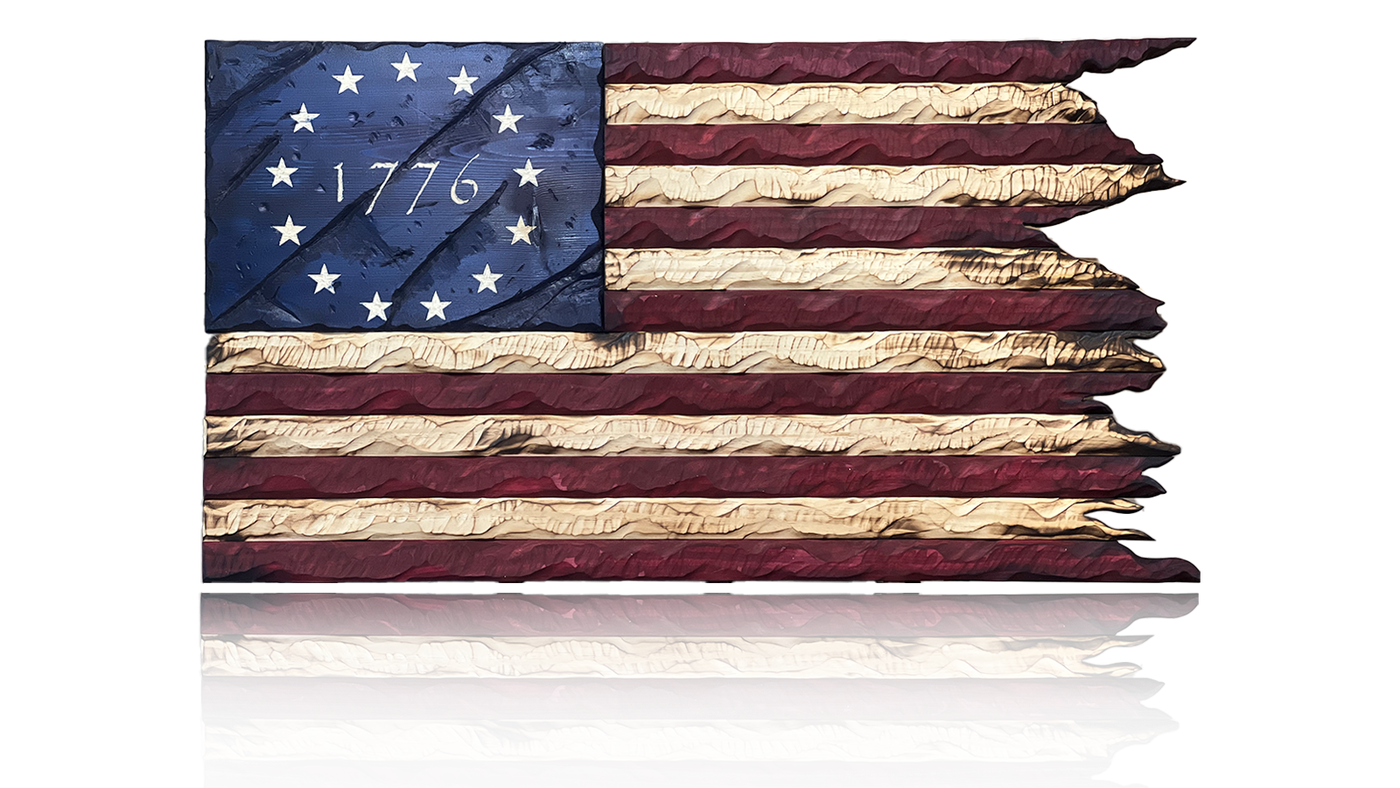 battle worn american flag