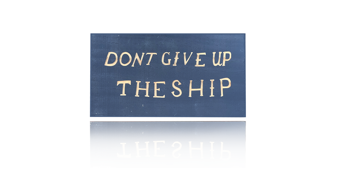 Don't Give Up the Ship Desk Flag